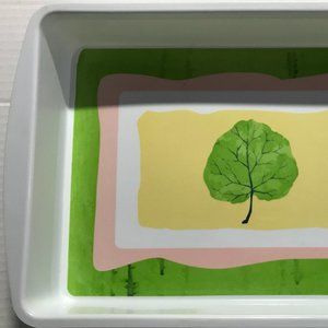 2 melamine rectangular leaf trays